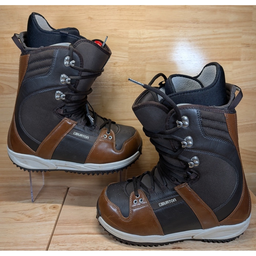 Burton Freestyle Men's Snowboard Boots Size 11 Brown Traditional Lace Imprint 1